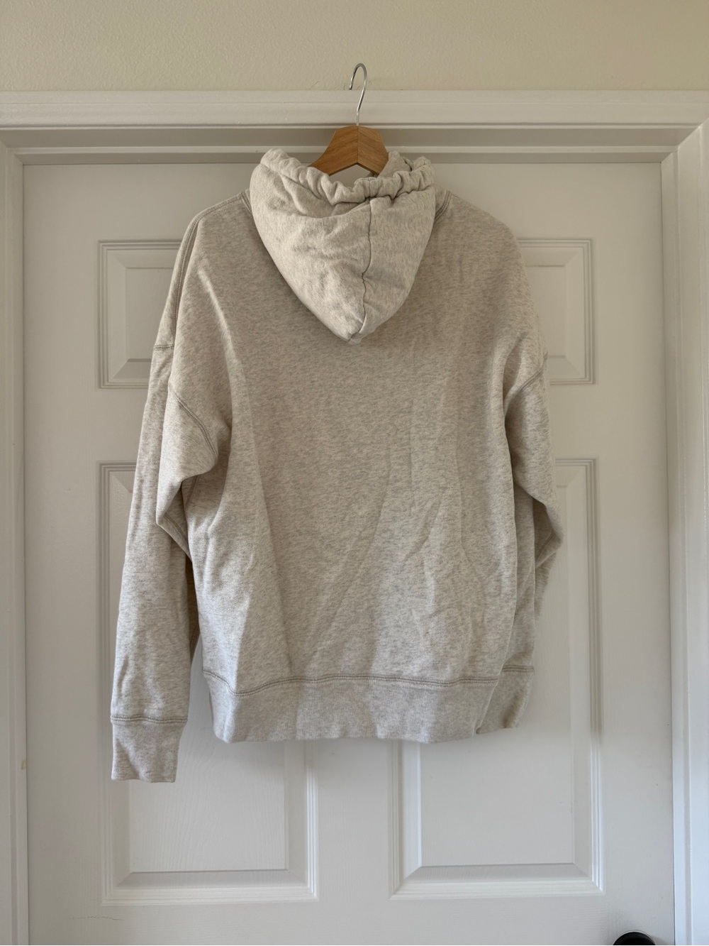 Isabel Marant Light Gray Logo Hoodie With Black Print View 2